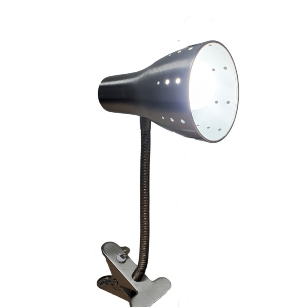3/$15 🔴 Desk Clamp Lamp Silvertone